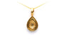 Pendentif Pendentif contemporain en or jaune serti de diamants 58 Facettes A057