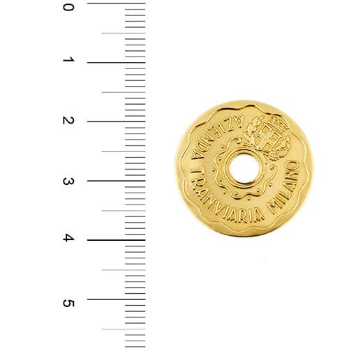 Pendentif Jeton de tramway Milan en or jaune 58 Facettes 37301