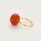 Bague 49 Bague or jaune et perle de corail 58 Facettes ASN0350