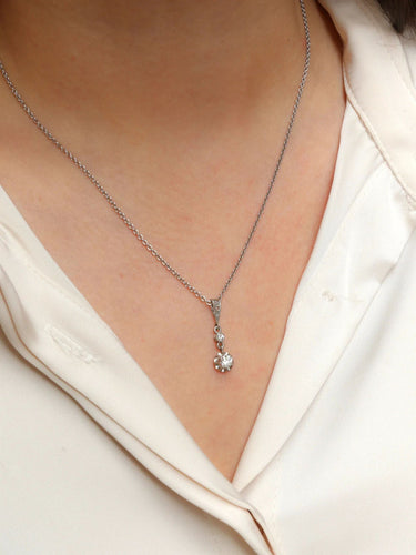 Pendentif Pendentif ancien platine diamants 0,34 ct 58 Facettes J402