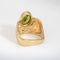 Bague 52 Bague cigare en or jaune 14 carats avec péridot et diamants, taille 7,5, style vintage, bijouterie fine 58 Facettes G13923