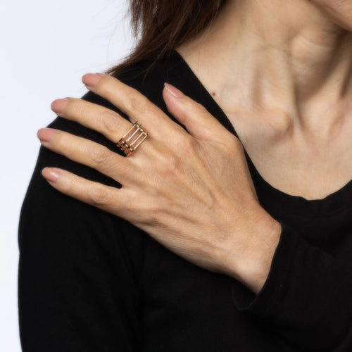 Bague 52 Bague trois ors Square Gate 58 Facettes G13697