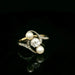 Bague 52 Bague en or jaune et argent avec diamants et perles - vers 1900 58 Facettes