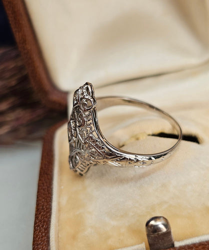 Bague 55.5 Bague or blanc diamants 58 Facettes 573