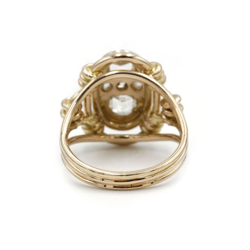 Bague 53 Bague - Or jaune et diamants rose cut 58 Facettes 1022