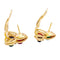 Boucles d'oreilles Boucles d'oreille "Tutti Frutti" or jaune, diamants, pierres de couleurs. 58 Facettes 34075