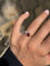 Toi & Moi yellow gold diamond and ruby ring 