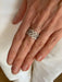 Bague Bague Croisillons or gris diamants 58 Facettes BD40