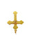 Pendentif Croix or rose et perles 58 Facettes