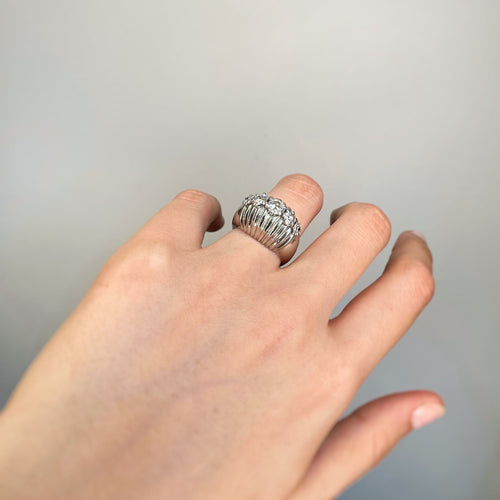 Bague Bague - Platine et Diamants 58 Facettes 240010R