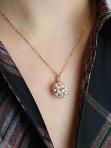 Pendentif Pendentif vintage boule de perles or jaune 58 Facettes 1099.4