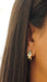 Boucles d'oreilles Boucles d'oreilles créoles or blanc Topaze bleue diamants 58 Facettes 28590