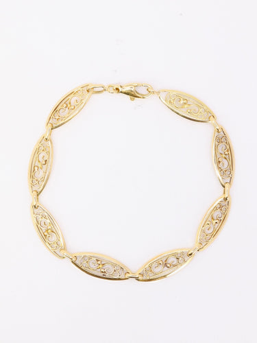 Bracelet Bracelet chaîne maille filigrane or jaune 58 Facettes 1152.1