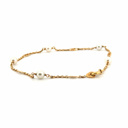 Bracelet Bracelet or jaune et perles 58 Facettes BRA-GS38466