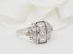 Bague 51 Bague Art Déco en or blanc, platine et diamants 58 Facettes 33255