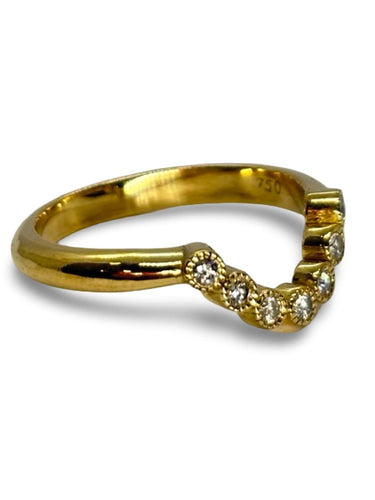 Жълтозлатен пръстен с диаманти 0,35 ct 