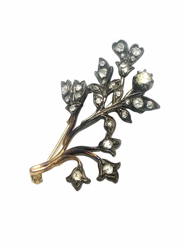 Broche Broche florale en diamant. Italie, vers 1920 58 Facettes