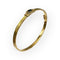 Oval bangle bracelet with opening in 18k yellow gold and sapphire, diamonds 