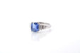 Bague 53 Bague saphir de Ceylan 2.48ct et diamants baguettes 58 Facettes 25920-26032