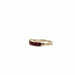 Bague 50 Alliance Demi-Tour or blanc rubis 58 Facettes 91-GS34386-1