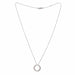 Collier Collier deux cercles en or blanc pavé de diamants 58 Facettes C83