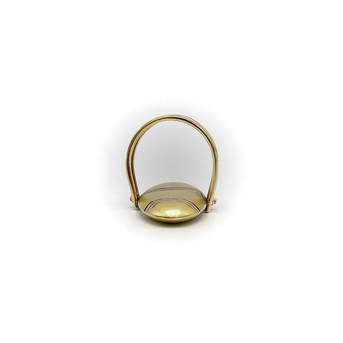 Vintage Carrie Adell gold mokume pebble ring