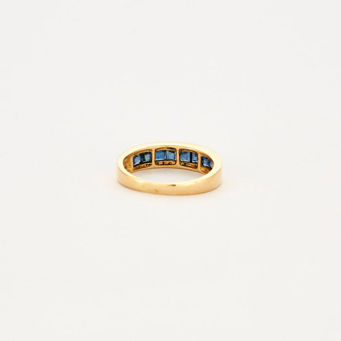 Gold and sapphire wedding ring