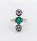 Bague 50 Bague marquise art deco or blanc 18k émeraude et diamants 58 Facettes A06115