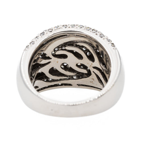 Bague 54 Bague Jonc Or blanc Diamant 58 Facettes 2841920CN