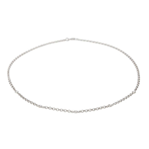 Collier Collier Or blanc Diamant 58 Facettes 3629486CN