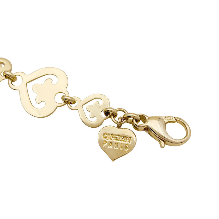 OJ Perrin “Heart Legend” bracelet in yellow gold.