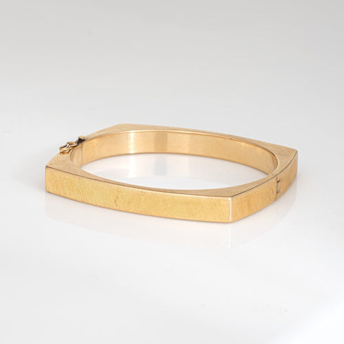 Bracelet Bracelet jonc carré en or jaune des années 60 58 Facettes G13967