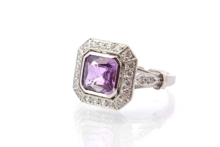 Bague 52 Bague vintage saphir et diamants en platine 58 Facettes 25159-25788