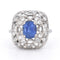 Bague Bague Vintage Saphir et Diamants, Style Art Déco 58 Facettes