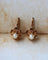 Boucles d'oreilles Paire de Dormeuse Perle et Or Rose 58 Facettes A11656