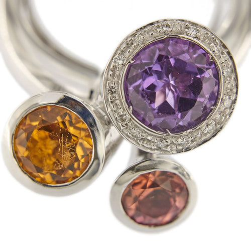 Bague 55 Bague avec pierres précieuses et diamants 58 Facettes 34070