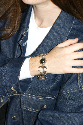 Bracelet Henning Koppel pour Georg Jensen - Bracelet argent fermoir hématite 58 Facettes