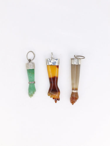 Pendentif Pendentifs main de figa vintage argent pierres dures 58 Facettes 827