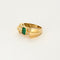 Bague 54 Bague Tank or jaune, émeraude et diamants 58 Facettes ENG10352