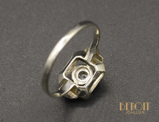 Bague 45.5 Bague Art Déco Diamant et Platine 58 Facettes A10574