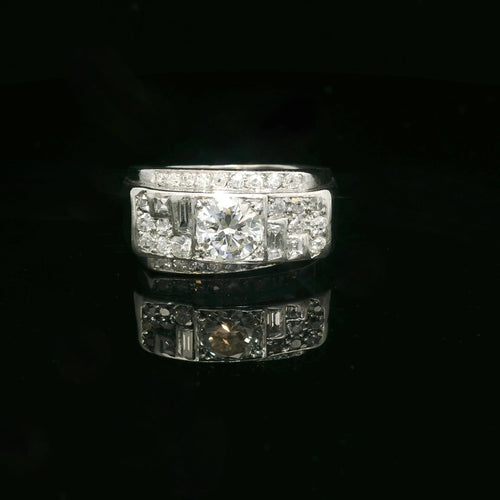 Platin-Diamantring um 1940