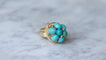 Bague 54 Bague Cocktail or jaune turquoises diamants 58 Facettes