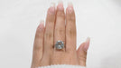 Bague 48 Bague vintage en or blanc et Aigue marine 58 Facettes 32954