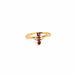 Bague 51 Bague or jaune diamants rubis 58 Facettes 104-GS36586