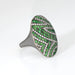 Bague 53.5 Bague diamant grenat tsavorite noircie ovale cocktail bijoux immobiliers 58 Facettes G13607