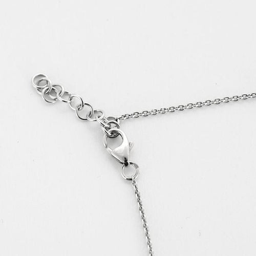Collier 52cm Chaîne or blanc serti de 16 diamants 58 Facettes 58_f68