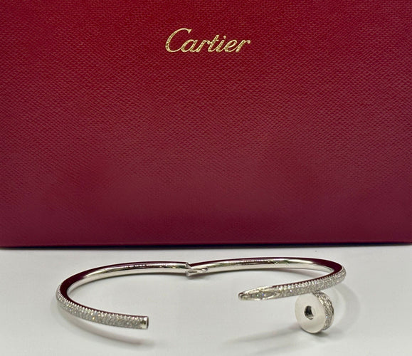 Bracelet CARTIER - Bracelet "Juste un clou" modèle classique, semi pavé 58 Facettes