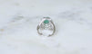 Bague Dôme Style Art Déco Emeraude 2,58 Cts et Diamants 58 Facettes