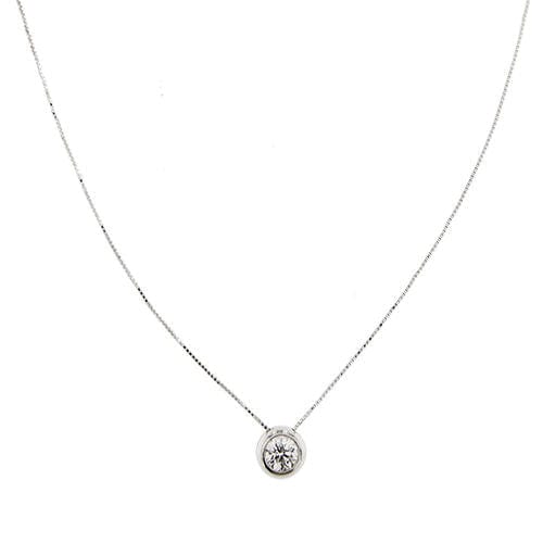 Collier Collier en or blanc avec un diamant de 0,44 ct 58 Facettes 50