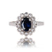 Bague 53 Bague marguerite saphir diamants 58 Facettes 24-274